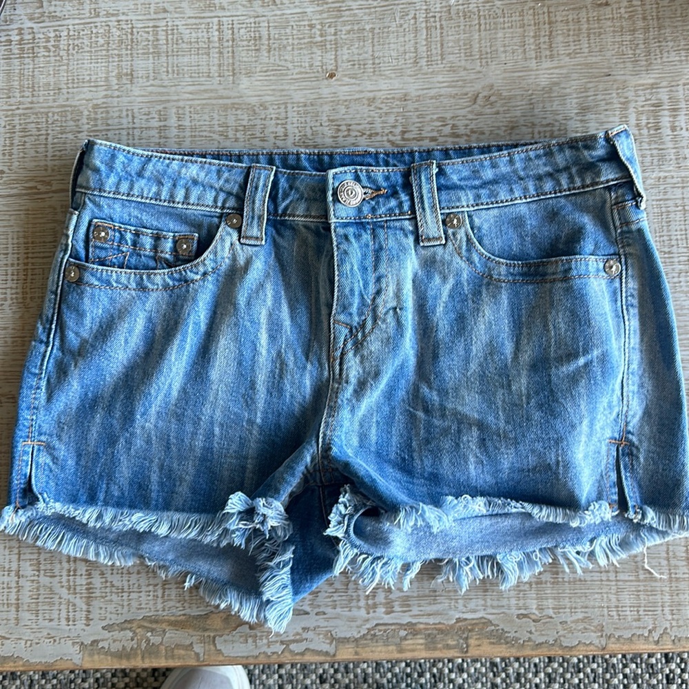 EUC, True Religion, Keira Mid Rise Denim Shorts